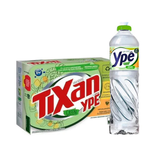 Kit Ypê Green – Sabão em Pó 1,6kg + Detergente Líquido 500ml